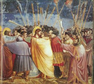 Source: http://commons.wikimedia.org/wiki/File:Giotto_-_Scrovegni_-_-31-_-_Kiss_of_Judas.jpg