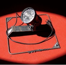 Headlamp of the type PAR36 – a pinspot on a floor tripod