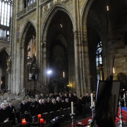 The burial of Václav Havel in the st. Vitus Cathedral